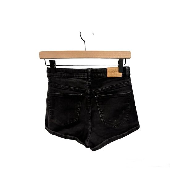 Zara Denim Black Button Front Size 4 Shorts - Picture 3 of 4
